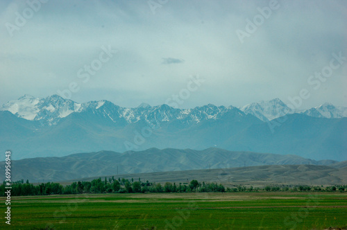 The Tian-Shan mountains in Kyrgyzstan