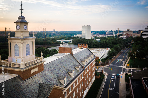 Aerial Sunrise of Rutgers University New Brunswick New Jersey  photo