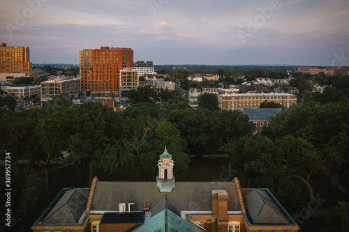 Aerial Sunrise of Rutgers University New Brunswick New Jersey  photo