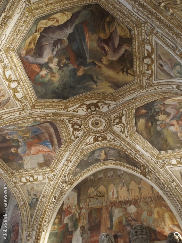 Deckengewölbe des Doms von Amalfi Italien ceiling fof the dome of Amalfi Italy