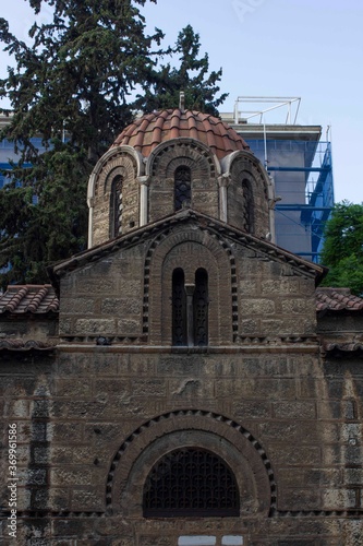 The ancient church of Kapnikarea in Athens, Greec