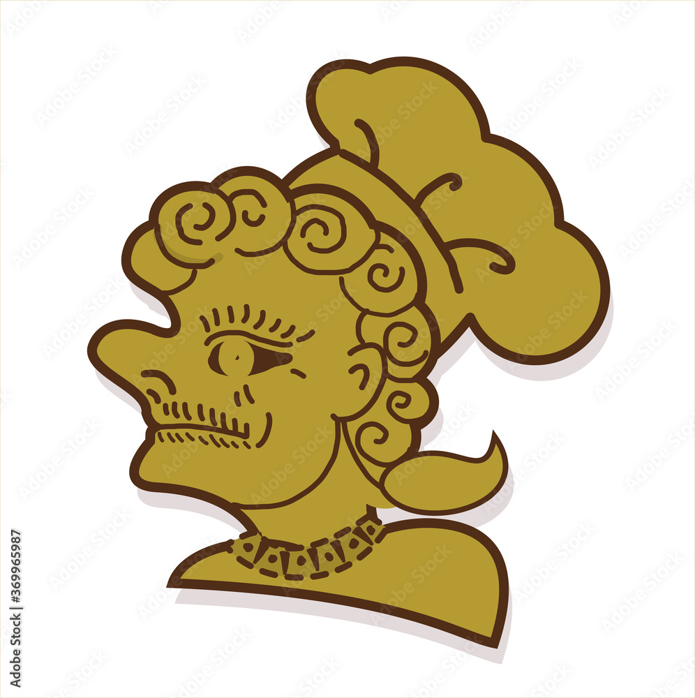 Fototapeta premium Logo Thai southern style food with Thai shadow puppet vector