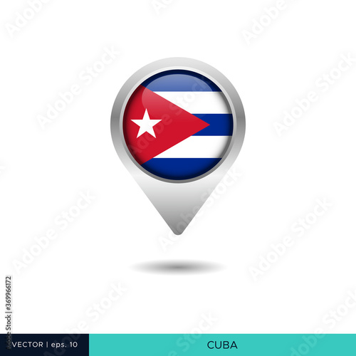 Cuba flag map pin vector design template Free Download Cuba flag map pin vector design template - GFXLoad