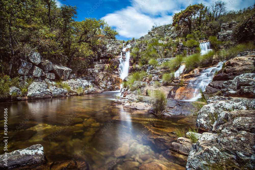 Fototapeta premium Rolinho waterfalls - Serra da Canastra National Park - Minas Gerais - Brazil