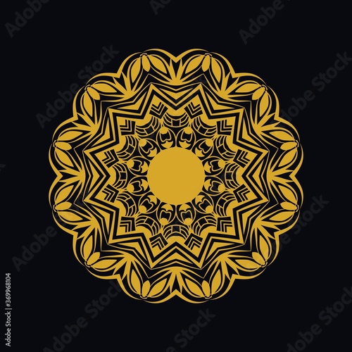 Mandalas with black and white for coloring books. Decorative round ornaments.