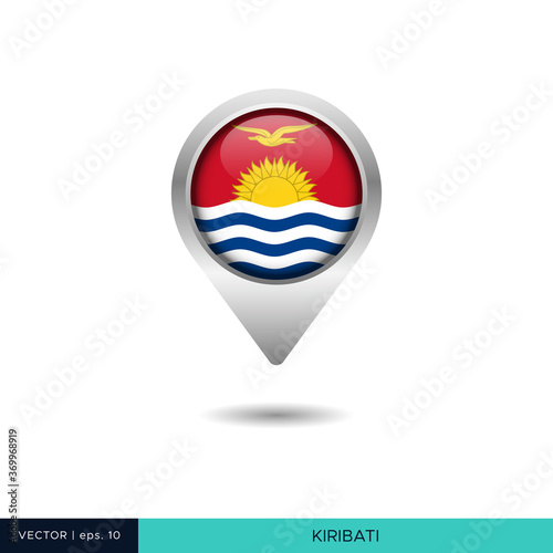 Kiribati flag map pin vector design template Free Download Kiribati flag map pin vector design template - GFXLoad