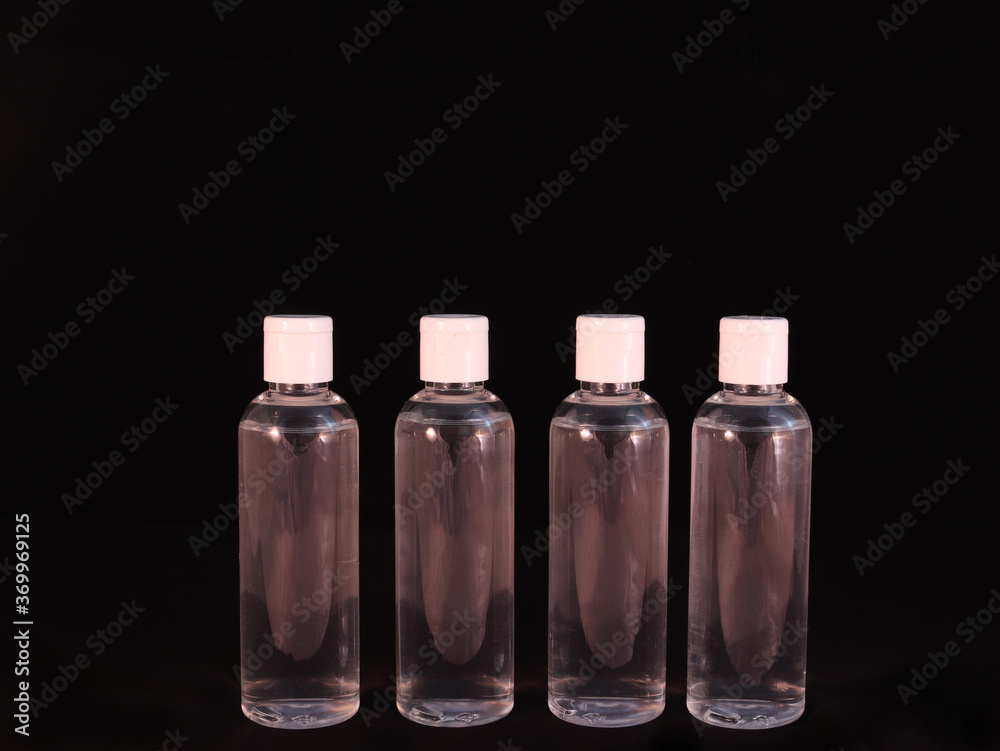 Bottles with homemade disinfection