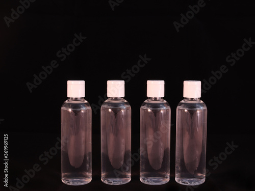 Bottles with homemade disinfection