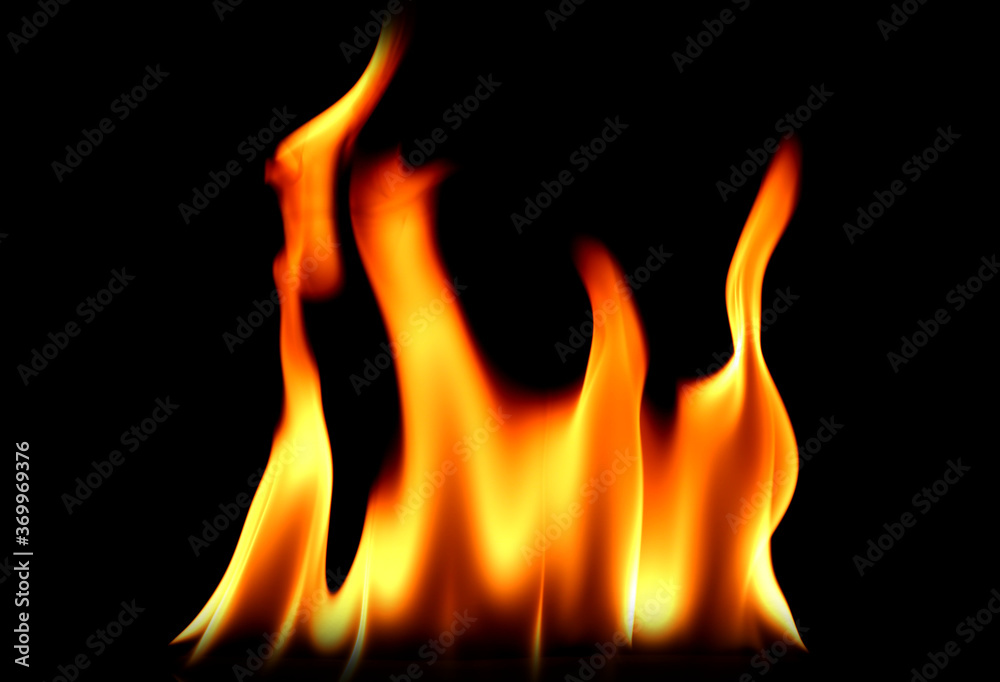 Abstract, flame fire on black background. Abstract, flame fire on black background.