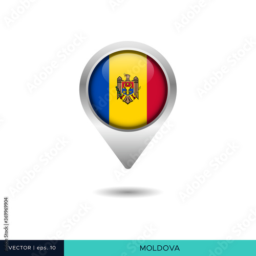 Moldova flag map pin vector design template Free Download Moldova flag map pin vector design template - GFXLoad