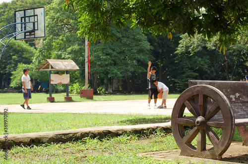 Quezon Memorial Circle basketball court in Quezon City, Philippines