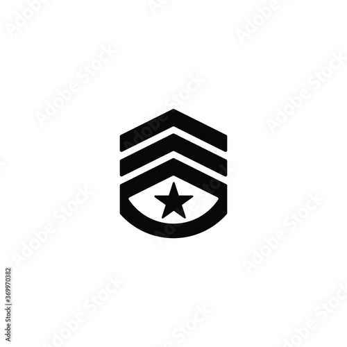 Sergeant military rank icon vector