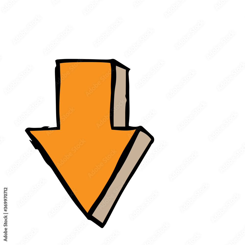Arrow Element Hand Drawn Icon