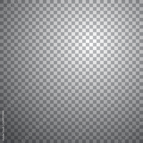 Seamless pattern with shadow stylized as transparent. Imitation of transparent background with gray and white squares. 