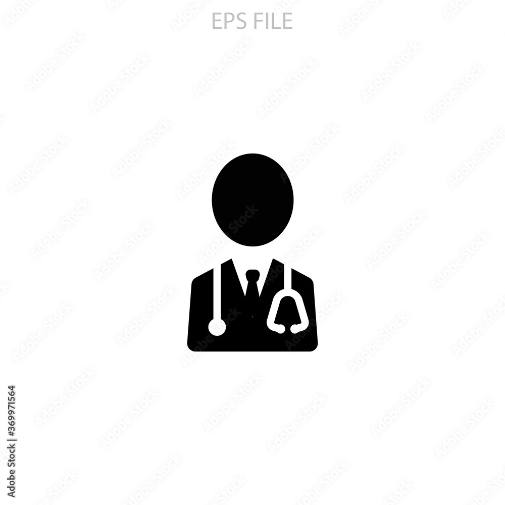 Doctor icon for your website, logo, app, UI, product print. Doctor concept flat Silhouette vector illustration icon. EPS vector file Doctor icon for your website, logo, app, UI, product print. Doctor concept flat Silhouette vector illustration icon. EPS vector file