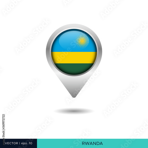Free Download Rwanda flag map pin vector design template - GFXLoad