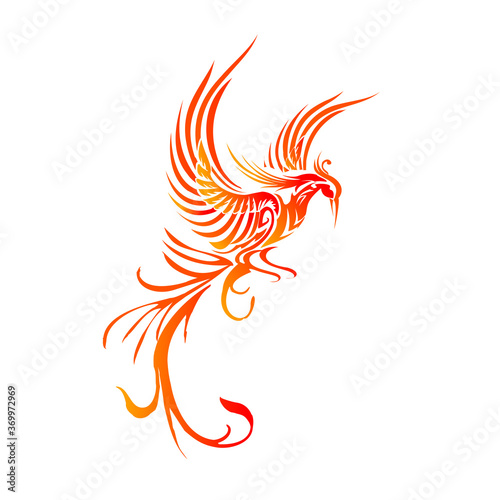 Phoenix logo, a mythological bird that cyclically regenerates or is otherwise born again.