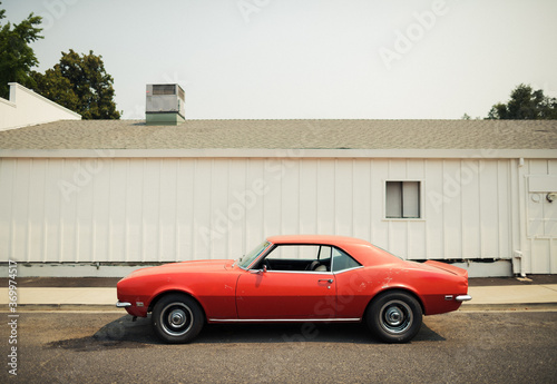 Vintage red car