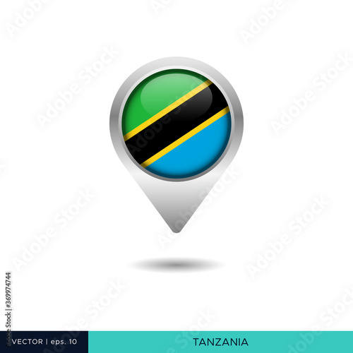 Tanzania flag map pin vector design template Free Download Tanzania flag map pin vector design template - GFXLoad