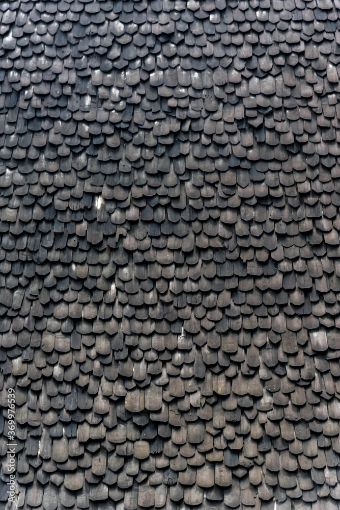 Wood tiles of old roof Wood tiles of old roof