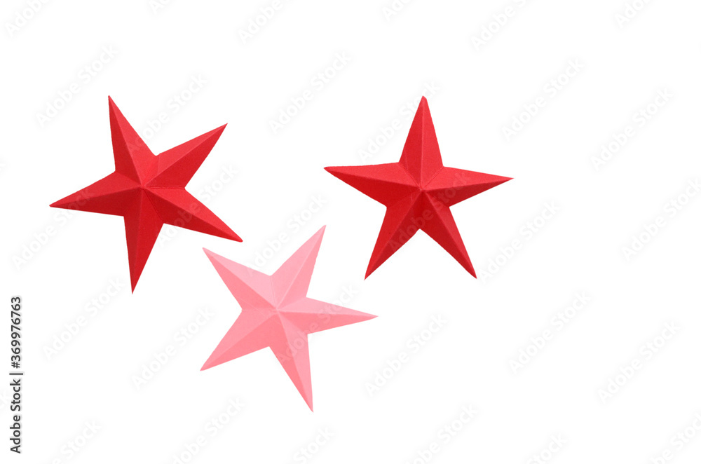 paper origami stars isolated white paper origami stars isolated white