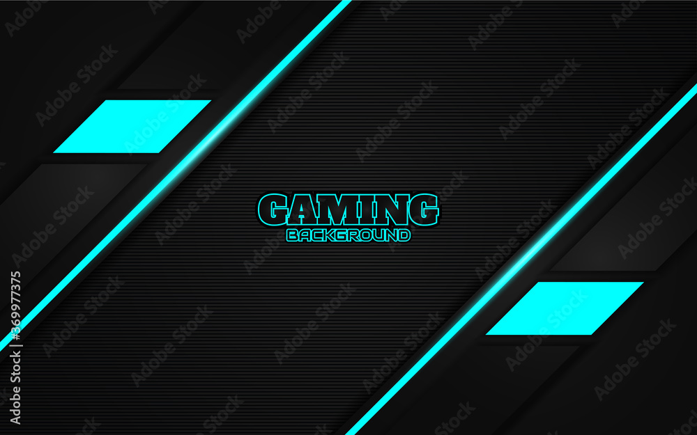 Abstract futuristic black and blue gaming background with modern esport  shapes. Vector design template technology concept can use element game  banner, sport poster, cyber wallpaper, web streaming Stock Vector | Adobe  Stock