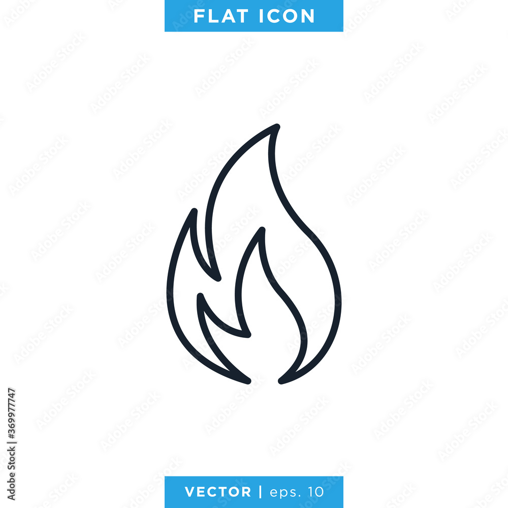 Fire Flame Icon Vector Design Template. Editable stroke. Fire Flame Icon Vector Design Template. Editable stroke.