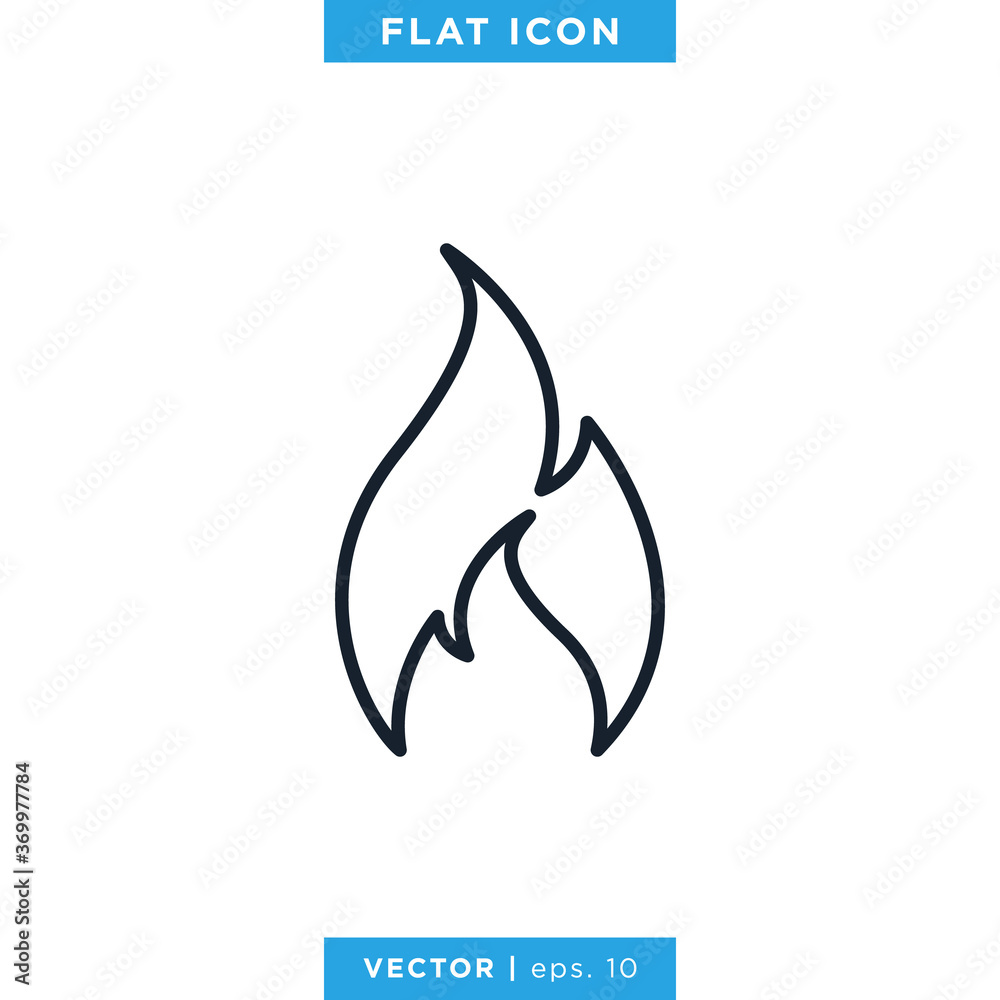 Fire Flame Icon Vector Design Template. Editable stroke. Fire Flame Icon Vector Design Template. Editable stroke.