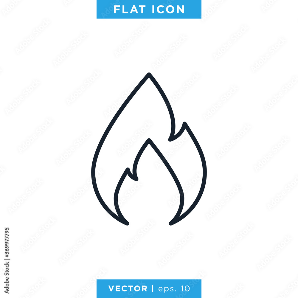 Fire Flame Icon Vector Design Template. Editable stroke. Fire Flame Icon Vector Design Template. Editable stroke.