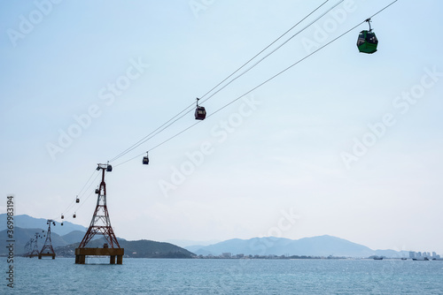 Cable car over the sea, Nha Trang, Vietnam