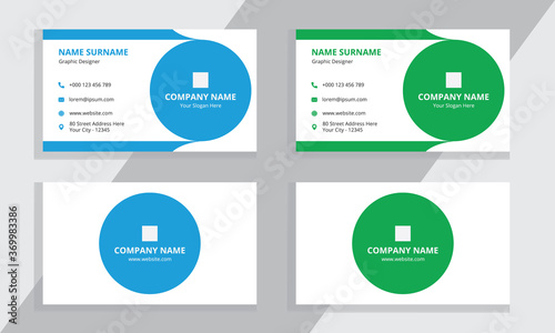 Corporate And Simple Style Business Card Vector Template, Or Personal Visiting Card. 