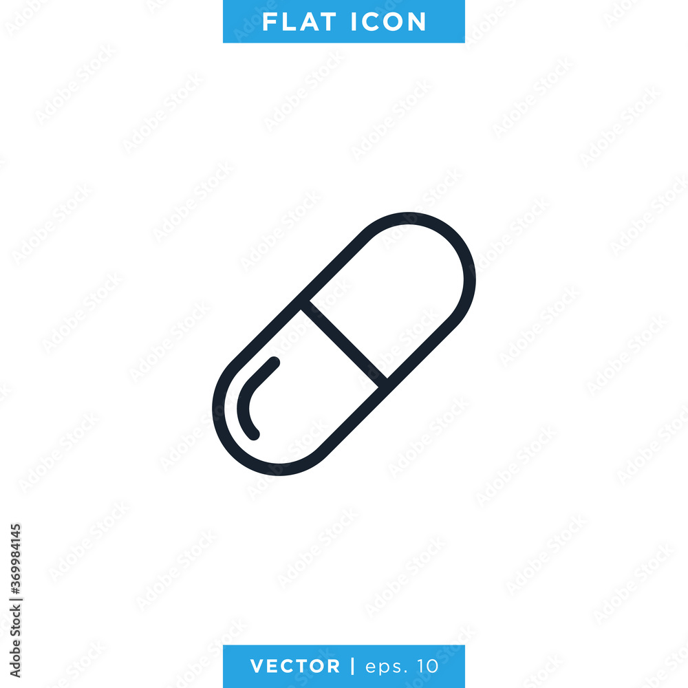 Medical Capsule Icon Vector Design Template Medical Capsule Icon Vector Design Template
