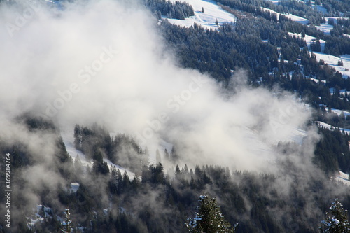 clouds over the mountains