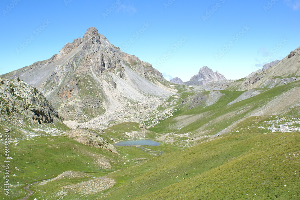 Mount Bec de Lièvre and Mount Meyna in Roburent, Italy