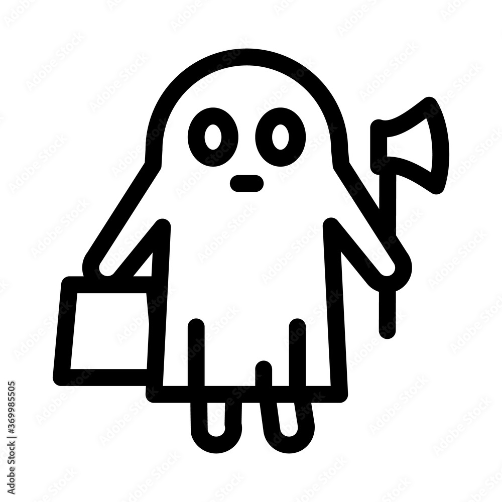 halloween ghost icon vector. halloween ghost sign. isolated contour symbol illustration halloween ghost icon vector. halloween ghost sign. isolated contour symbol illustration