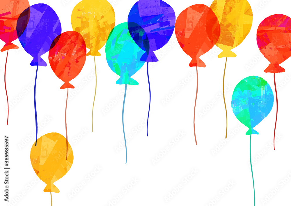手描き水彩の風船イラスト ベクター画像 Stock Vector Adobe Stock