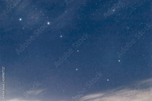 Big Dipper Constellation, Ursa Major, The Great Bear, Beautiful Night Sky photo