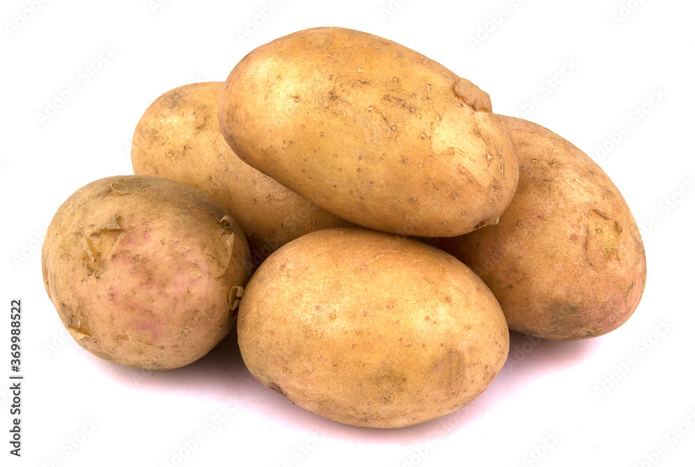 Young potato isolated on white background. Young potato isolated on white background.