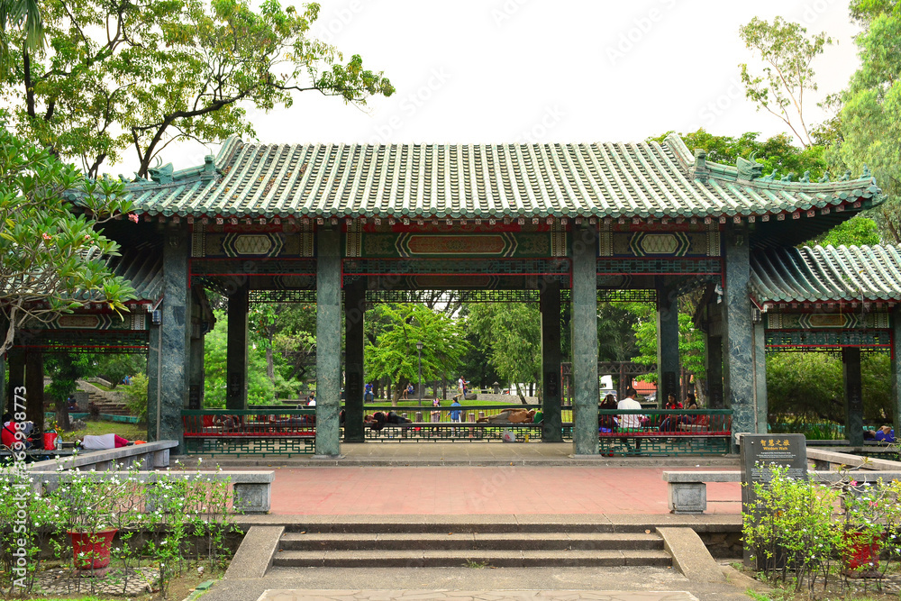 Chinese Garden pavilion inside Rizal Park in Manila, Philippines