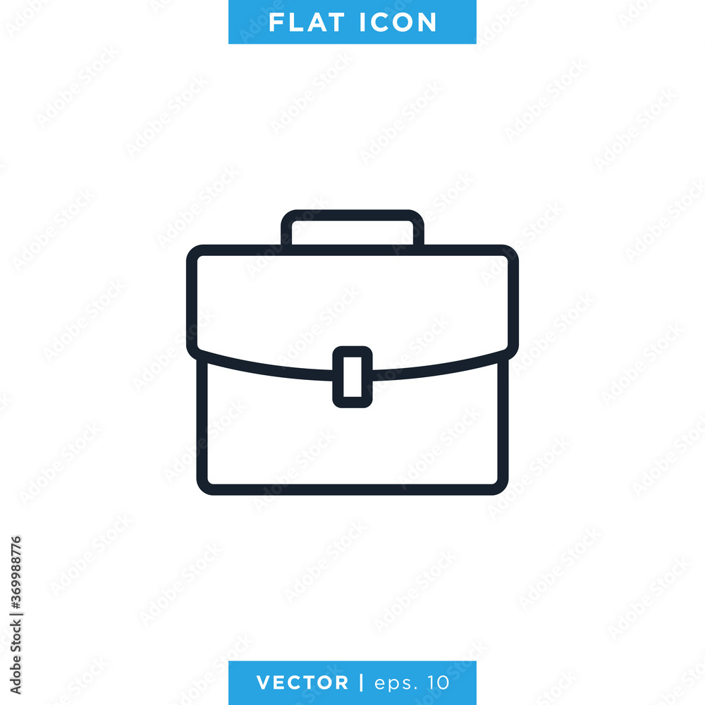 Briefcase Icon Vector Design Template. Editable Stroke. Briefcase Icon Vector Design Template. Editable Stroke.