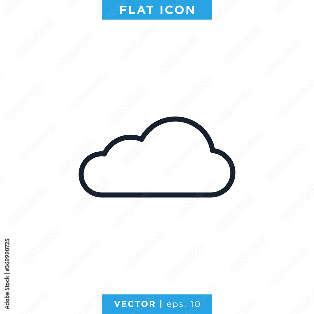 Cloud Icon Vector Design Template. Editable Stroke Cloud Icon Vector Design Template. Editable Stroke