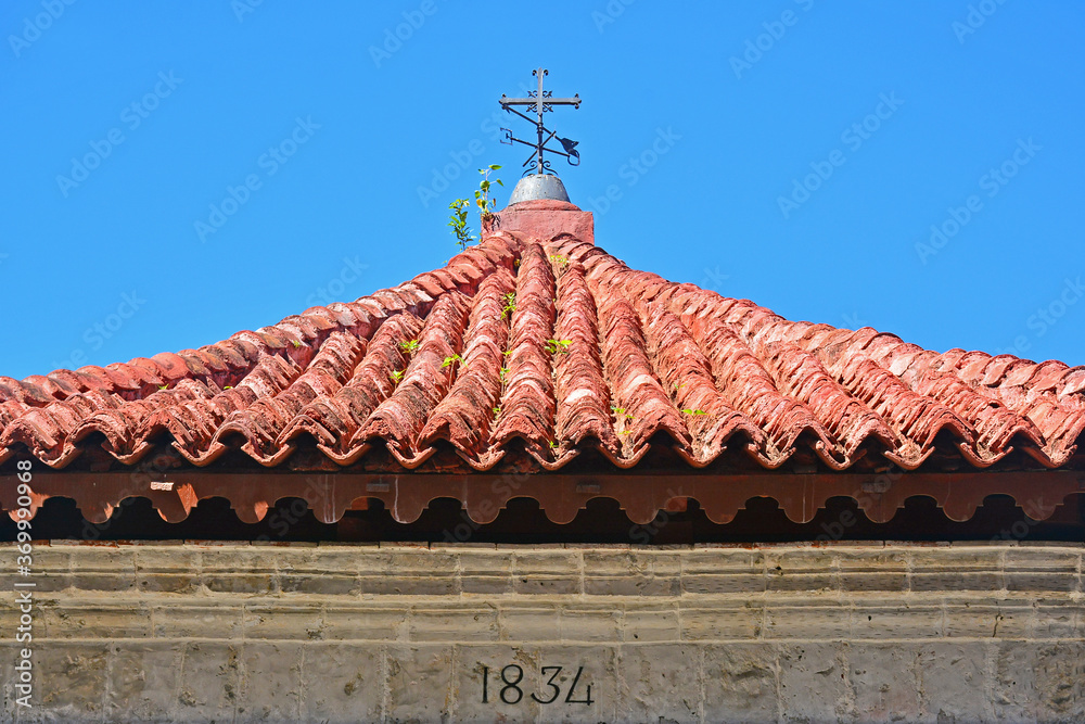 Magellan's cross house roof facade in Cebu, Philippines