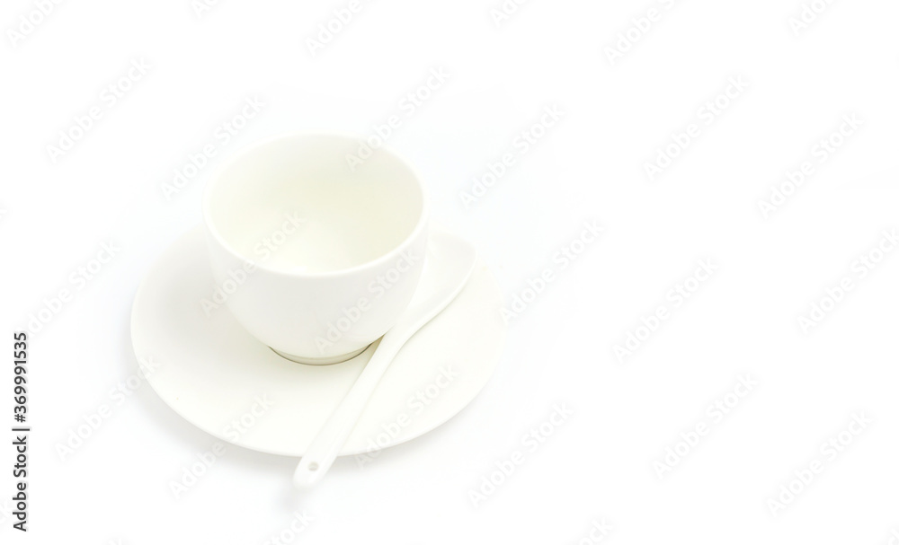 white Cup and plate on a white background white Cup and plate on a white background