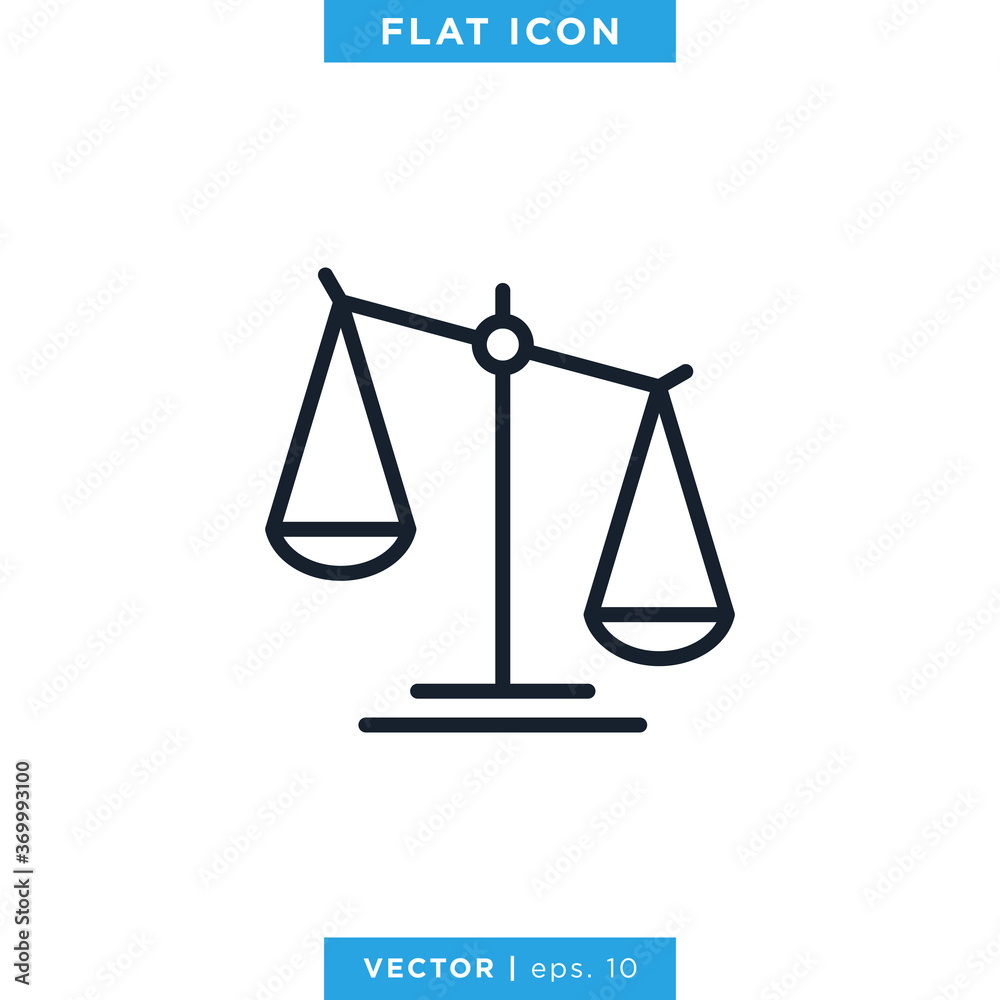 Scale of justice icon vector design template. Editable stroke. Scale of justice icon vector design template. Editable stroke.