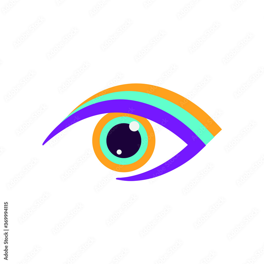 eye icon eye symbol eye logo flat colorful vector. Eye vision logo. Stock illustration. eye icon eye symbol eye logo flat colorful vector. Eye vision logo. Stock illustration.