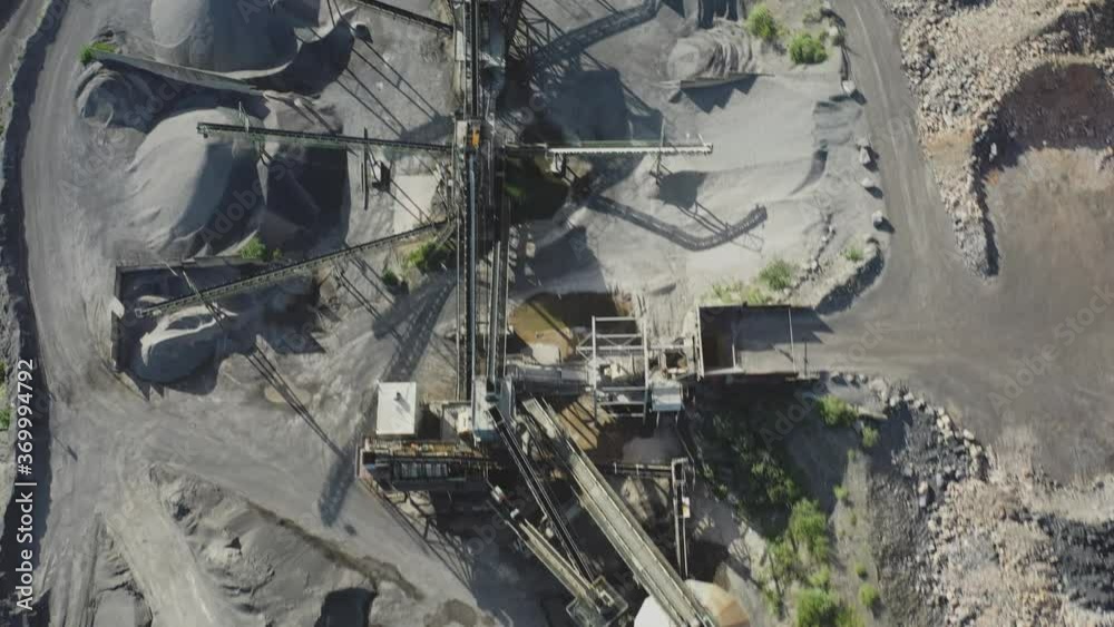 Extraction of minerals installation. Work station. Digging. Working class. Metal construction. Metal structures.Production. Footage. Panorama. 4k. Extraction of minerals installation. Work station. Digging. Working class. Metal construction. Metal structures.Production. Footage. Panorama. 4k.