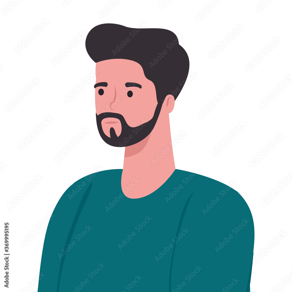 young man in white background vector illustration design young man in white background vector illustration design