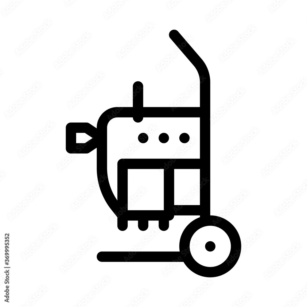 drain cleaning machine on cart icon vector. drain cleaning machine on cart sign. isolated contour symbol illustration drain cleaning machine on cart icon vector. drain cleaning machine on cart sign. isolated contour symbol illustration