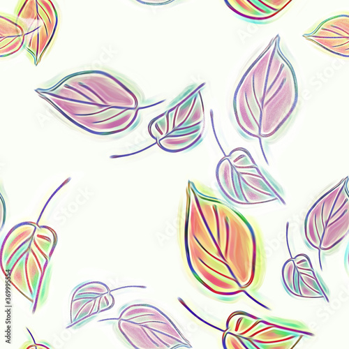 Floral Seamless Pattern. Watercolor Background. Hand Painted Illustration. 