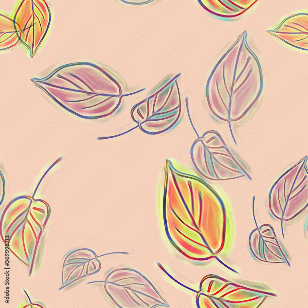 Floral Seamless Pattern. Watercolor Background. Hand Painted Illustration.
